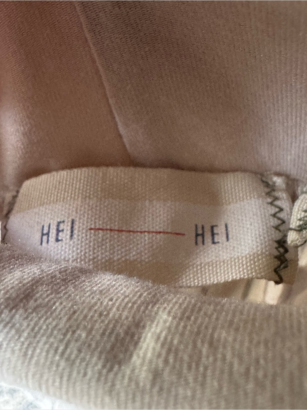 Heihei cream and gray Striped Crop Pants with wide band waist. Medium - Picture 4 of 6